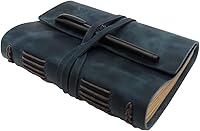 Vista 10 de Cuaderno Diario Marrón - Los Mejores Diarios de Cuero Cool Genuinos para Escritores Tamaño Pequeño 5.5x7.5 Pulgadas, Libreta Para Hombre y Mujer