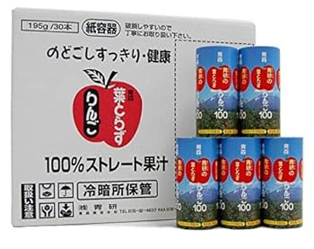 Amazon.co.jp: 青研 葉とらずりんご100 195ml カートカン 30本入