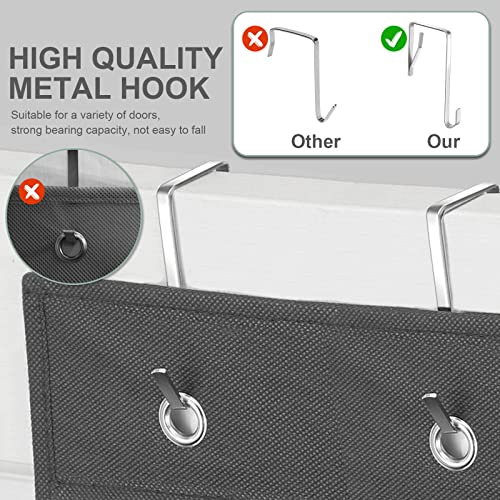 Over The Door Shoe Organizer - Hanging Shoe Rack Storage Holder With 24 Extra Large Fabric Pockets And 4 Sturdy Hooks For Men Sneakers, Women High Heels, Kids Slippers, Cruise, 68.5" Tall (Grey) #TOP4