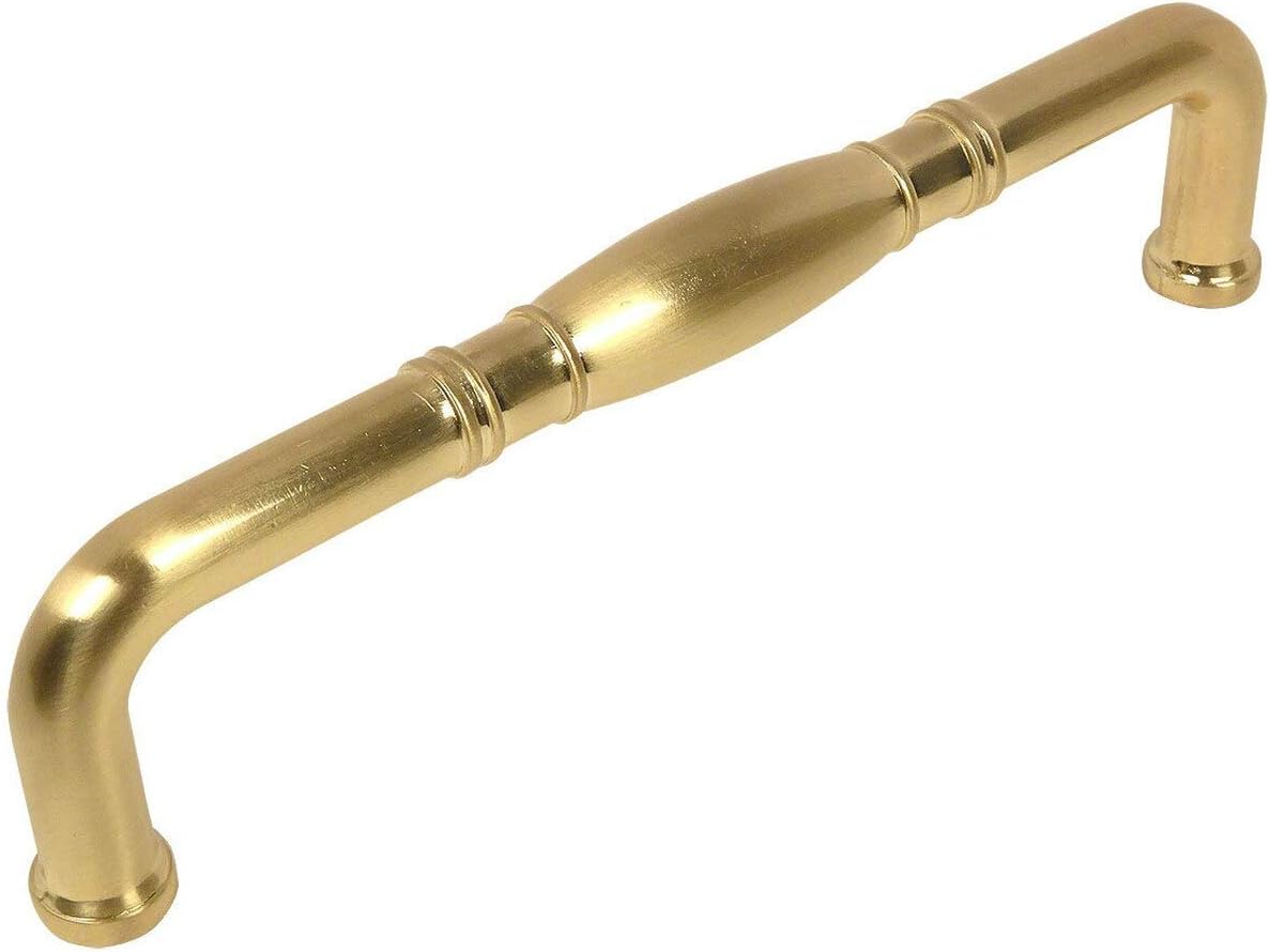 Cosmas 10 Pack 4313-128BB Brushed Brass Cabinet Hardware Handle Pull - 5" (128mm) Hole Centers