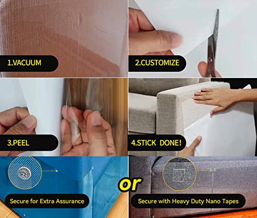 Cat Scratch Furniture Protector - 10 Pack Cat Furniture Protectors from Cats - Clear Cat Scratch Protectors for… - Image 5
