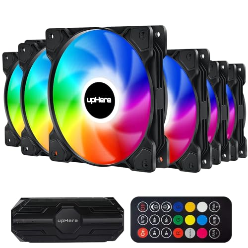upHere Lot de 3 ventilateurs LED silencieux 120 mm pour boîtiers d