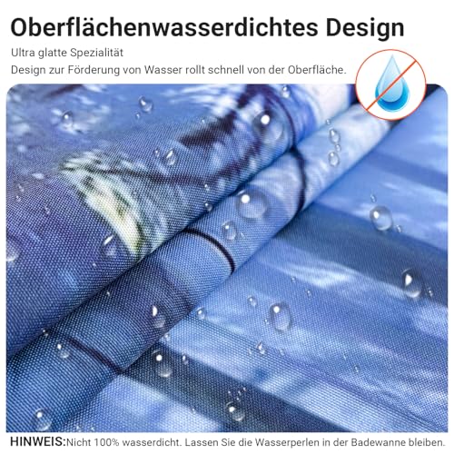 Lerores Shower Curtain, 150 x 180 cm, Forest Jungle, Weighted Hem, Anti-Mould Textile, Water-Repellent - Image 2