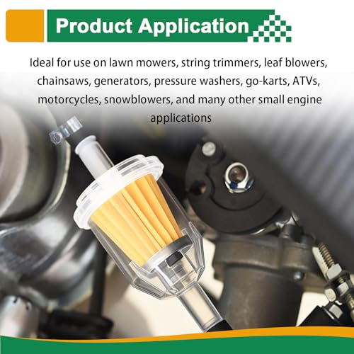Image of 1 /4 Inch (6MM) ID Fuel Line Hose Kit: 2m /6ft Hose, 2 x 5 /16 inch Inline Filters with Magnet, 10 x Adjustable Mini Clamps (7 /16 inch-1 /2 inch) for conveying gasoline, E-85, diesel, and bio-diesel