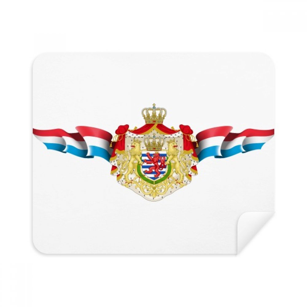 Luxembourg National Emblem Country Symbol Cleaning Cloth Screen Cleaner 2pcs Suede Fabric
