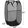 2 pop-up Laundry Hamper,Foldable mesh Laundry Baskets (Each with 2 Reinforced Handles)...