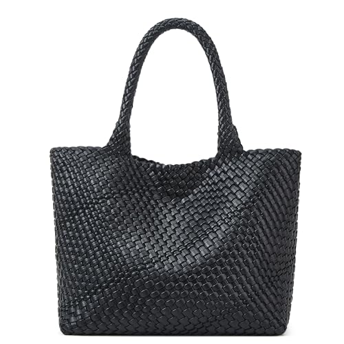Bolso tote grande tejido para mujer miniatura 2