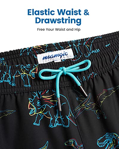 Image of maamgic Mens Swim Trunks with Compression Liner 5 Inch, Quick Dry Bathing Suit with Zipper Pockets, No-Chafing Swim Shorts
