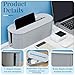 Marsui 2 Pcs Cable Management Box Cord Hider Organizer with 46 Pcs Cable Management Kit Wire Box for Power Strips Surge Protectors Desk TV Computer Wires Home Office(Gray)