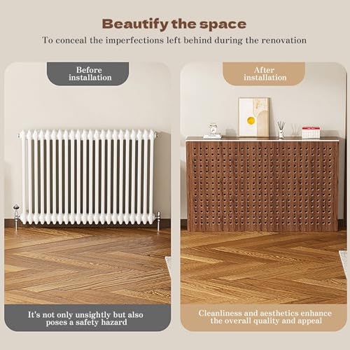 Mueble cubreradiador de 70x70x25cm con estante para cocina y salon 4