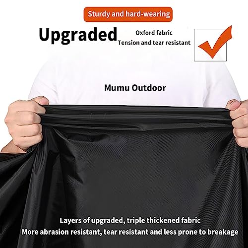 Lawn Mower Cover Tarpaulin Cover Waterproof 420D Oxford with Pull Cord Push Lawn Mower Protective Cover for Lawn Tractor Dust Protection Weather Protection Cover UV Resistant - Image 4