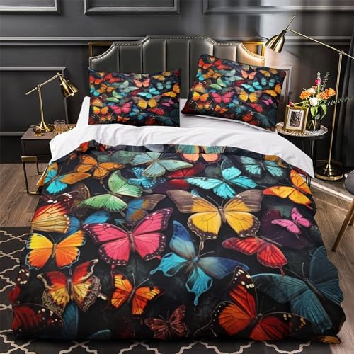 Housse de couette papillon fermeture éclair pour un lit king sans plis - 4