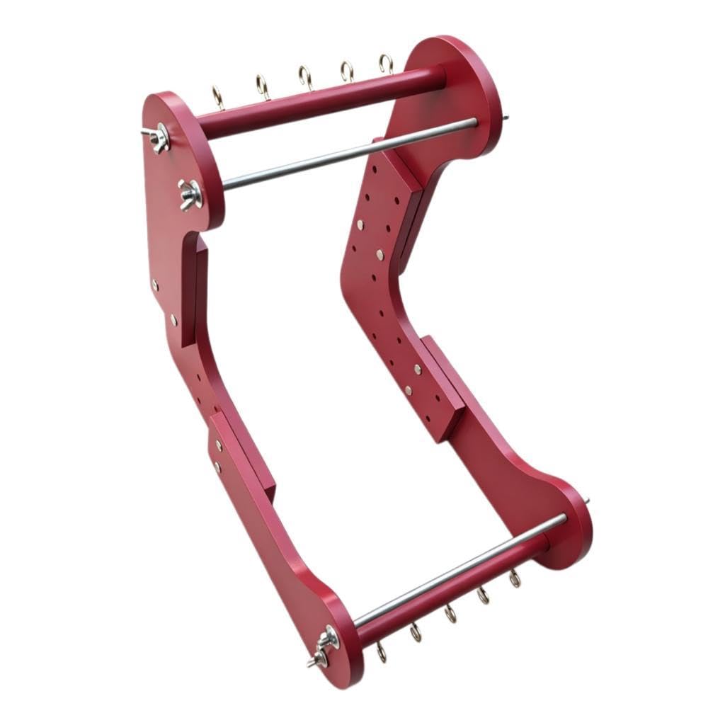 Telaio Perline Legno Regolabile per Bracciali Collane Accessori Funzione Doppia Posizione E Inclinazione Ergonomica Materiale Robusto Adatto, Rosso
