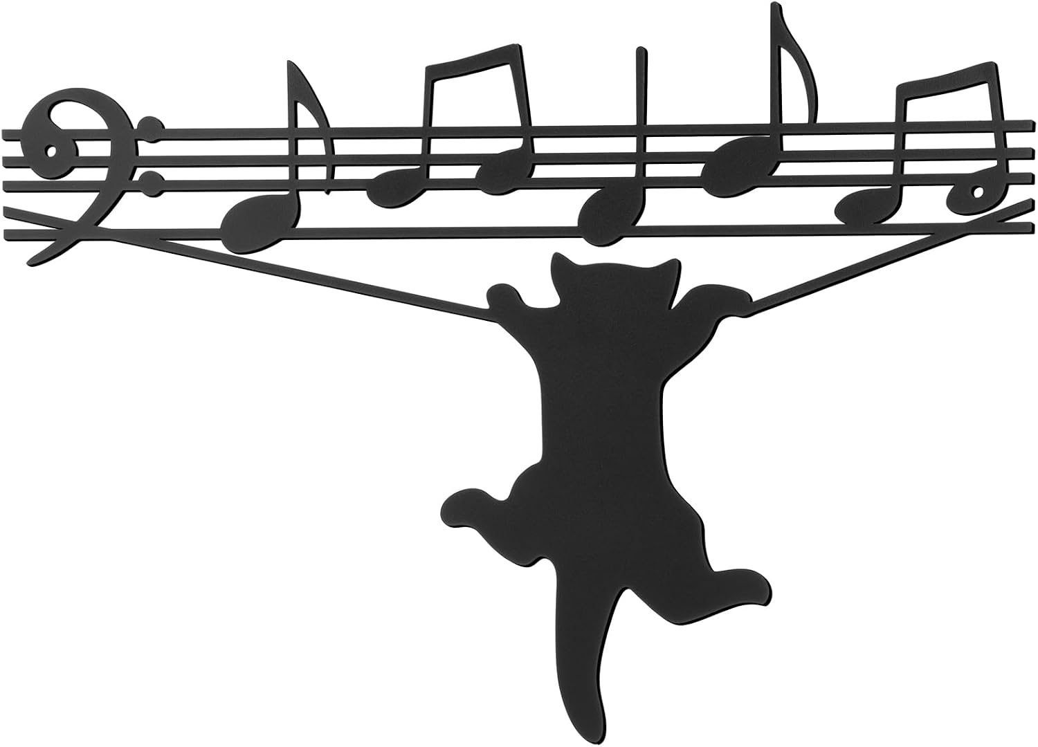 Otoolling Cat Playing Music Notes Metal Wall Decor,Classic,10.04 x 13.78 in