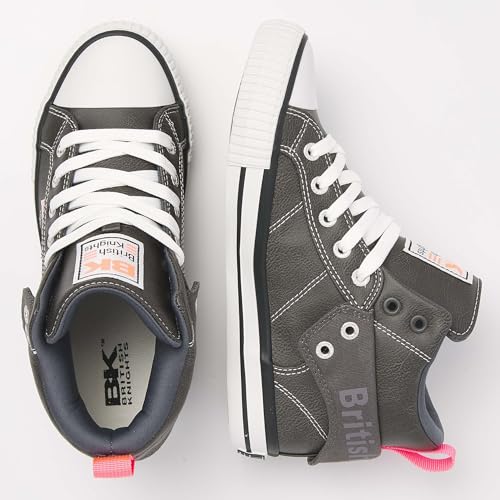British Knights Damen ROCO Tag Sneaker, DK Grey/PINK,39 EU