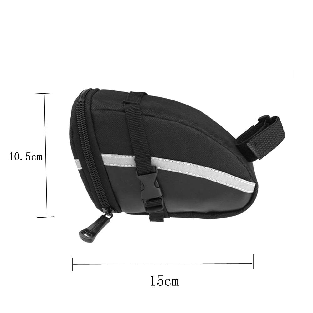 Bolsa De Sillín Para Bicicleta Lixada - 15x8x9 Cm, Impermeable, Con Reflejantes