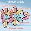 4 PCS Funny Enamel Pin Badges Set,QIANSSE Cartoon Lanyard Pins Colorful Enamel Pin for Gifts Brooches with Petals Design #2
