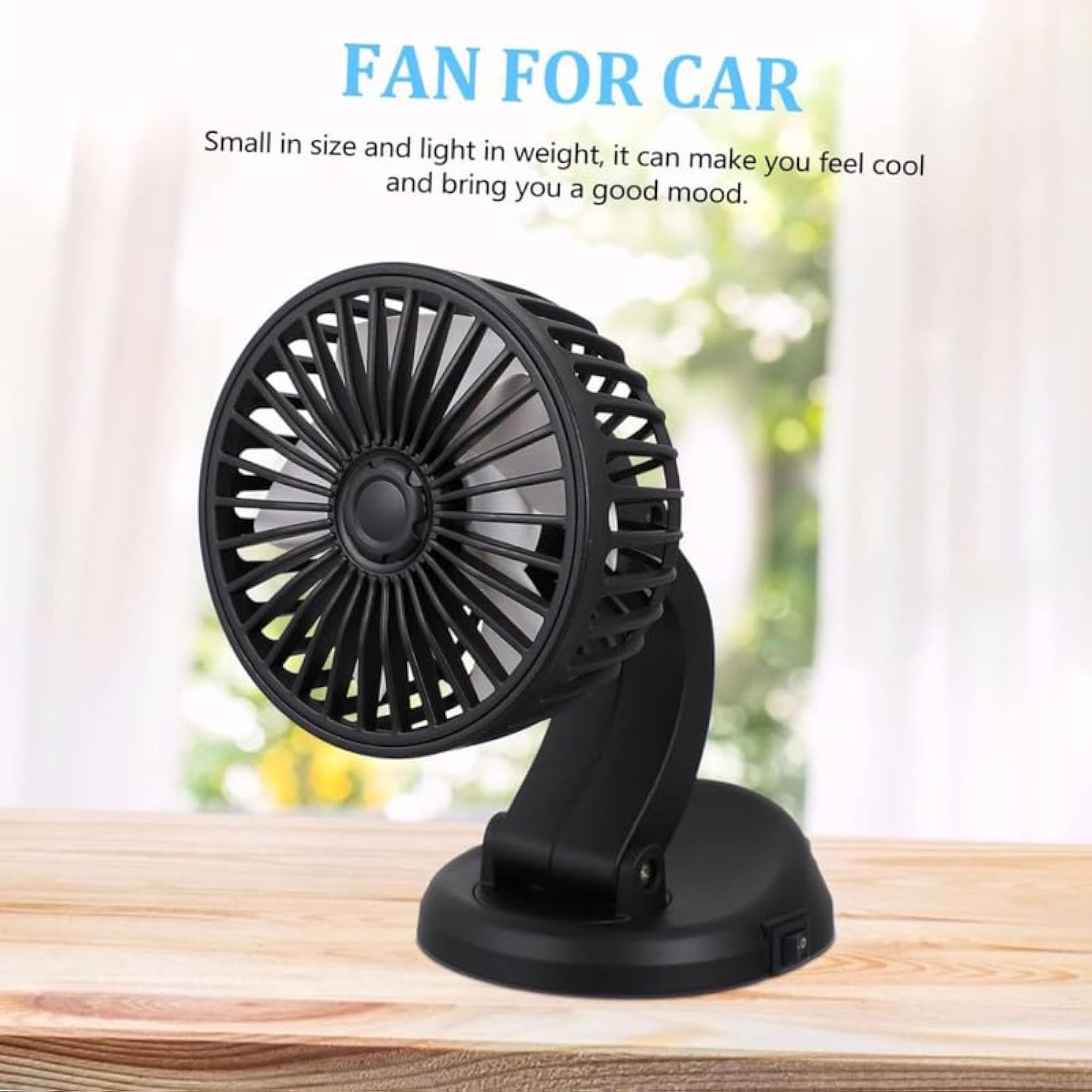 12V USB-powered Mini Car Air Cooling Cooler Head Fan