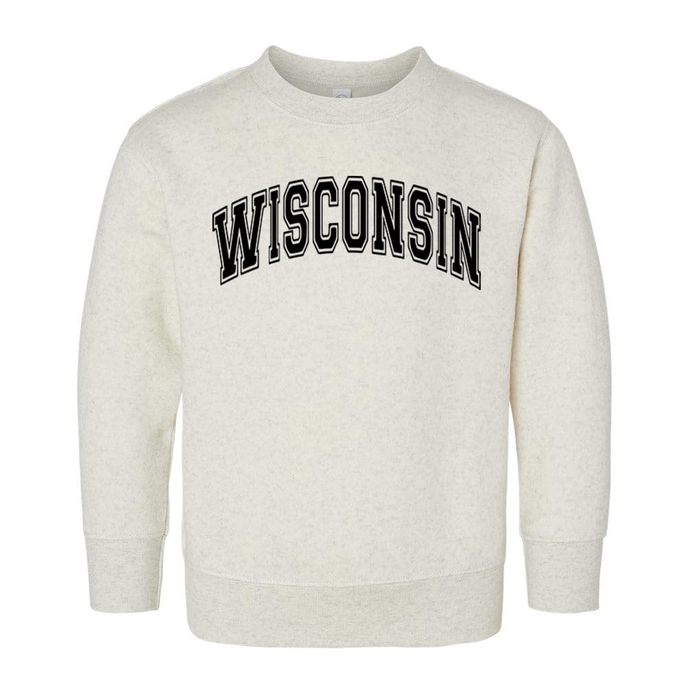 Arch Wisconsin Kids Sweatshirt Toddler 3T Natural Heather