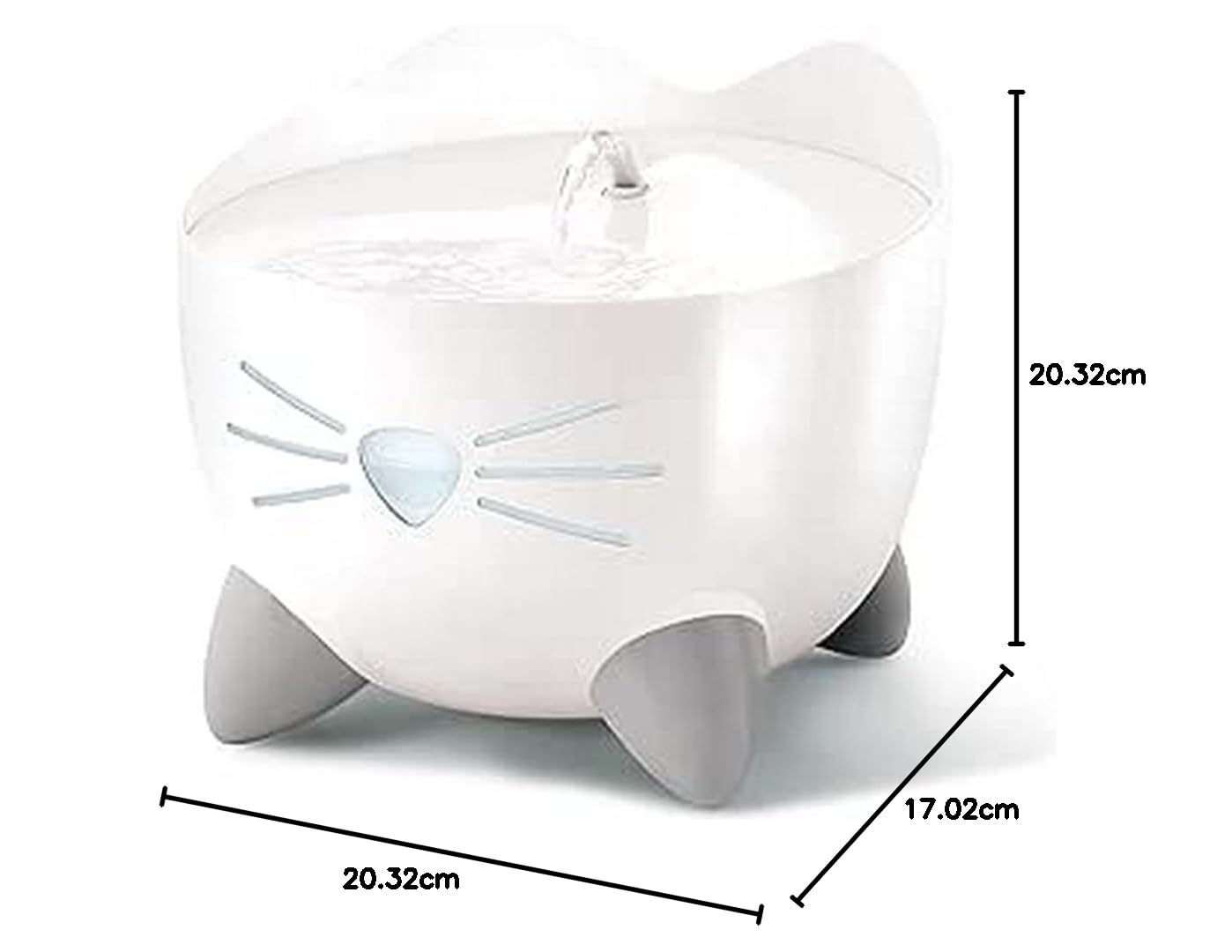 Catit PIXI Katzentrinkbrunnen, 2.5 L, 3-fach Filterung, leise Pumpe, weiß