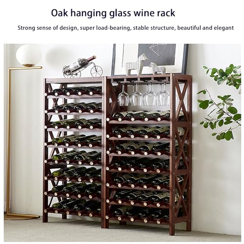 Soporte para botellas de vino en roble 35 compartimentos miniatura 3