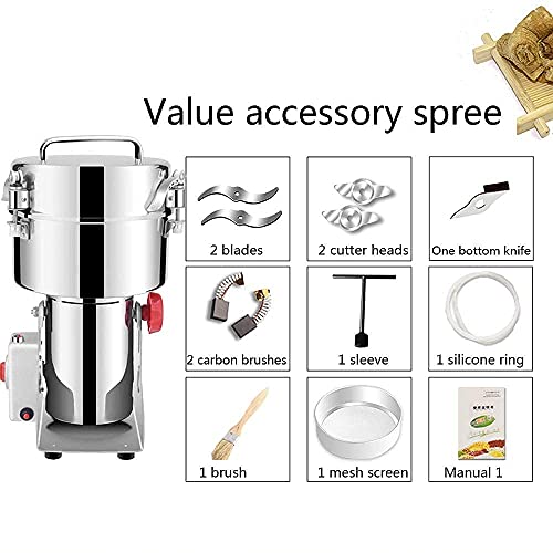 LWHDPW Automatische Kaffeemühle Produkte 2500G kommerzielle Getreidemühle Getreidemühle Kräutermühle 3 Klingen Timing… – Bild 4