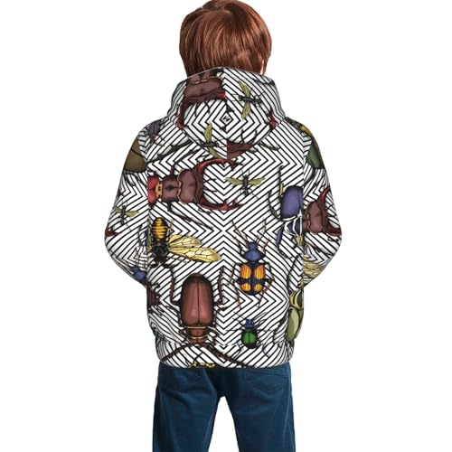 Bright Insects Kid Hoodies Boys Sweatshirts Girls Pullover with Pocket4