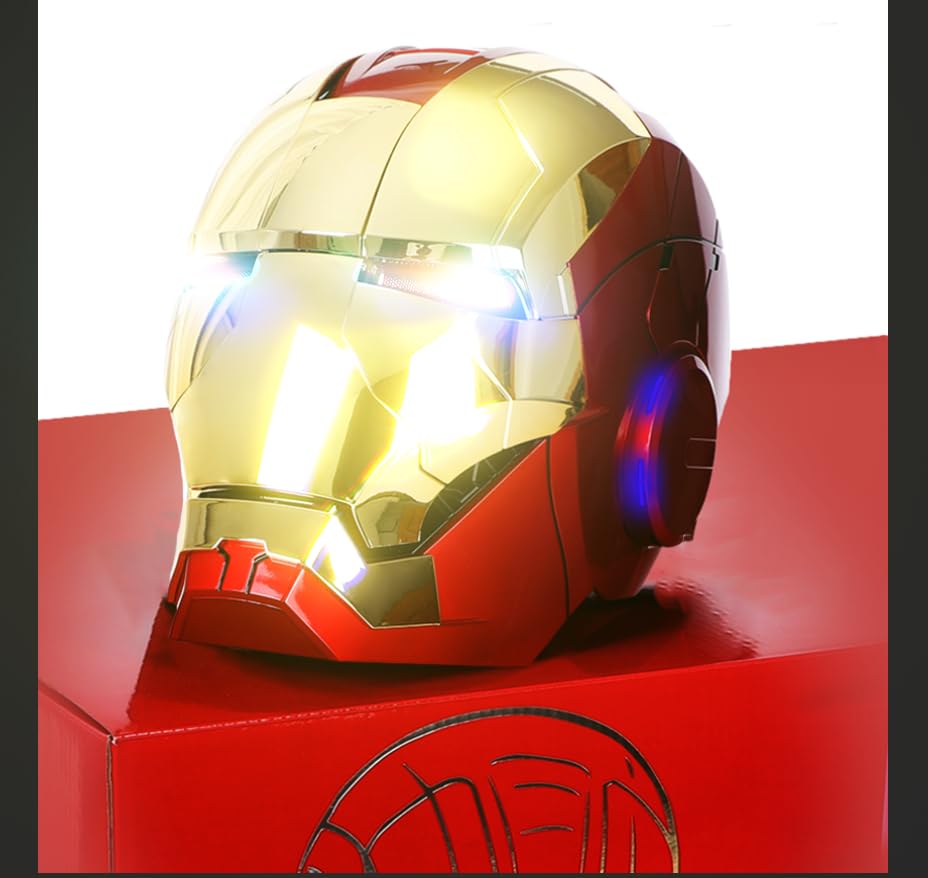 Iron Superhero Helmet Wearable MK 5 Mask Voice Control Open/Close Helmet Collectibles Model