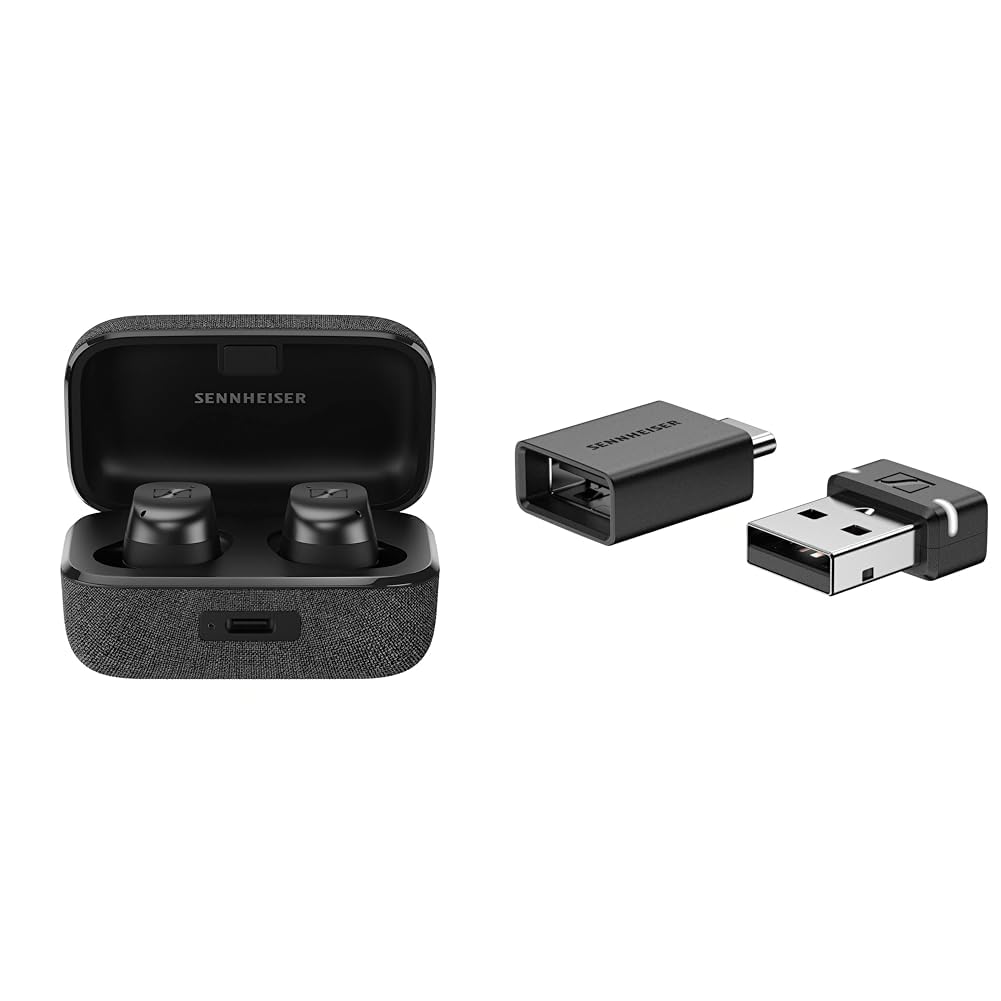 【セット買い】【Amazon.co.jp限定】ゼンハイザー Sennheiser ワイヤレスイヤホン Bluetooth MOMENTUM True Wireless 3 グラファイト（バッテリー強化版）+ BTD600 【国内正規品】