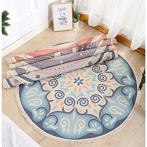 Hallelujah Tappeto Tondo in Cotone con Motivo a