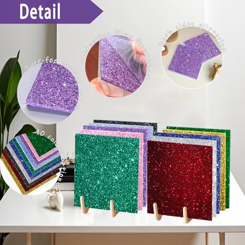 Image of Glitter Acrylic Sheets, Purple, 12 inchx8 inch, 2 Pack | 1 /8 in Thick, Cast Sparkly, For Laser Cutting, Engraving, Invitation Blanks
