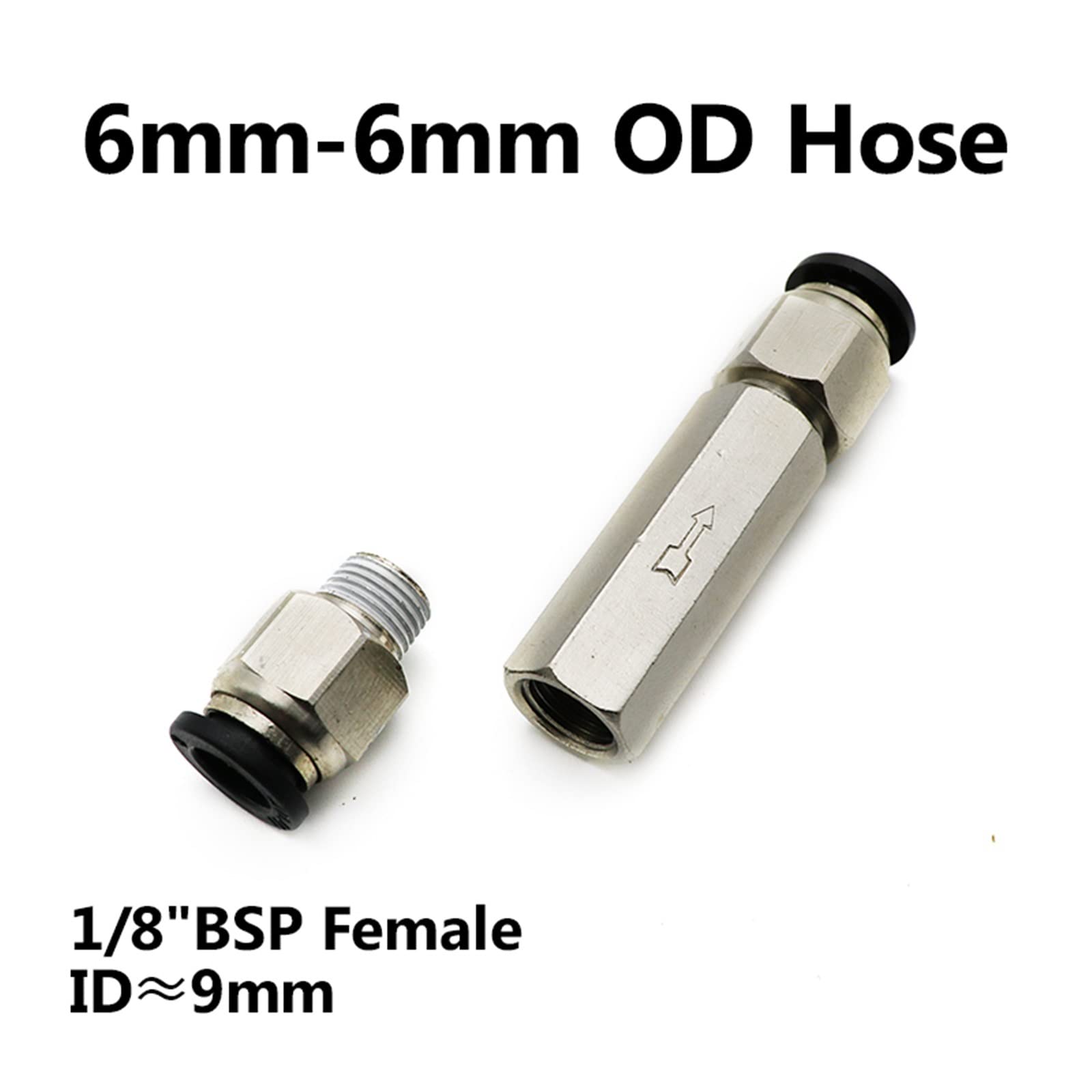 Pneumatyczny zawór zwrotny Mosiądz 4m 6mm 8mm 10mm 1/4 3/8 Adapter do węża jednokierunkowego do sprężarki powietrza (Cv-blue-pc-10mm)