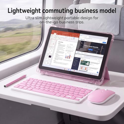 Image of 10 Inch Android 16 Tablet with Case,128GB,WiFi,6000mAh(Pink)