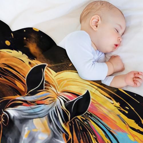 Couverture plaid cheval douillette pour soirées cocooning devant la télé
