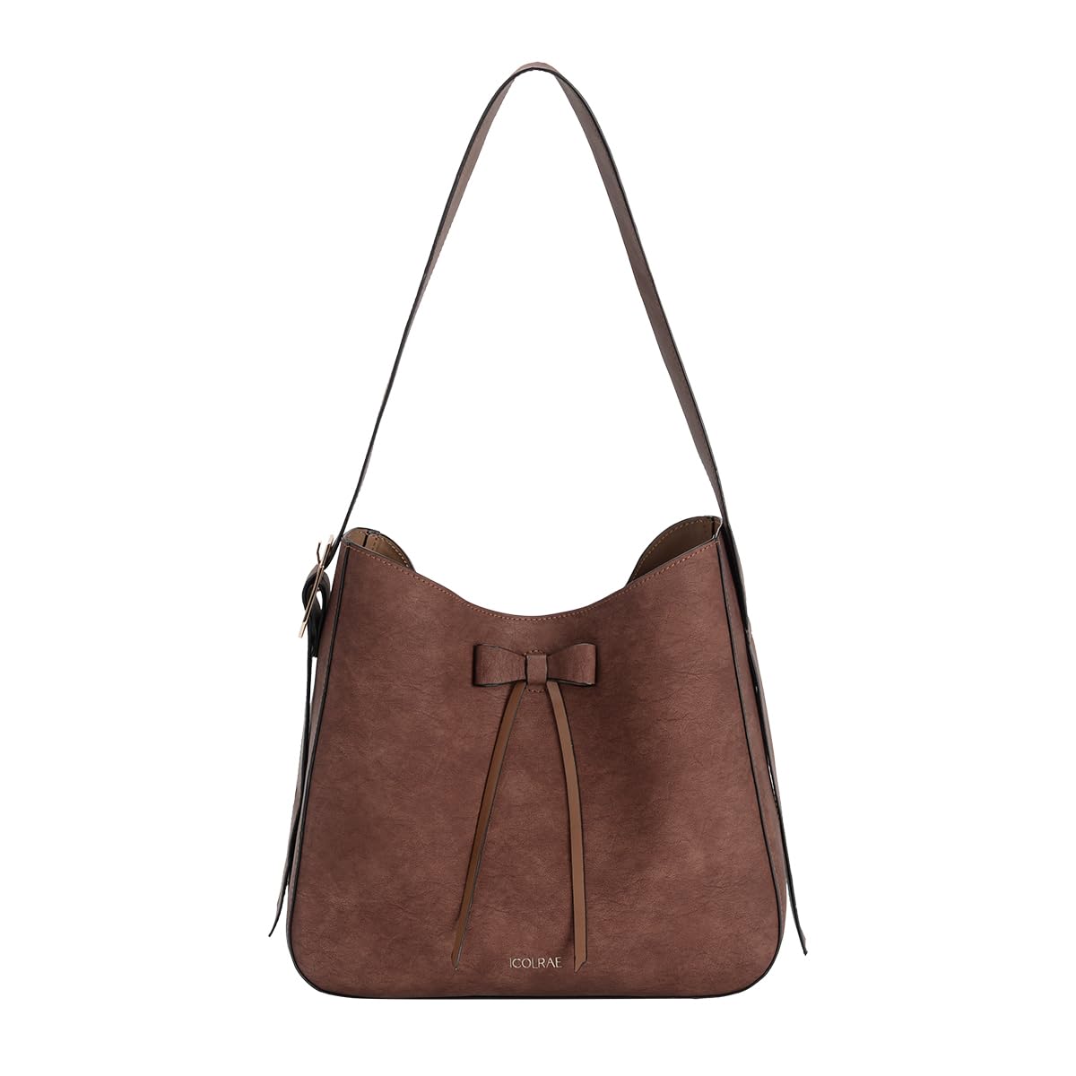 ICOLRAE Womens Tote Bag With Bowknot Decoration For Women Faux Leather Shoulder Bag Work Large Casual Handbag