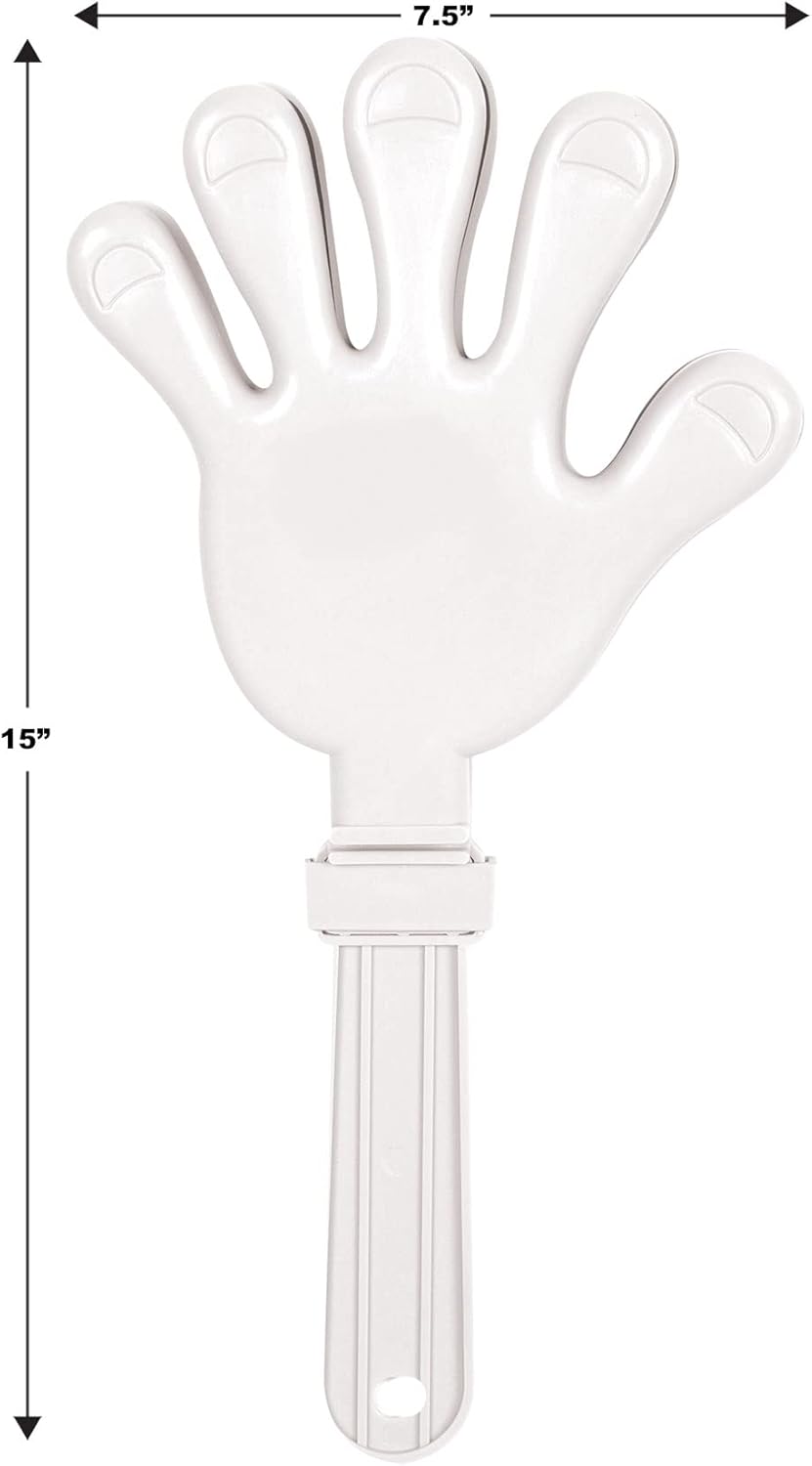 Beistle Giant Hand Clapper (White) Party Accessory (1 Count) (Pack of 5)