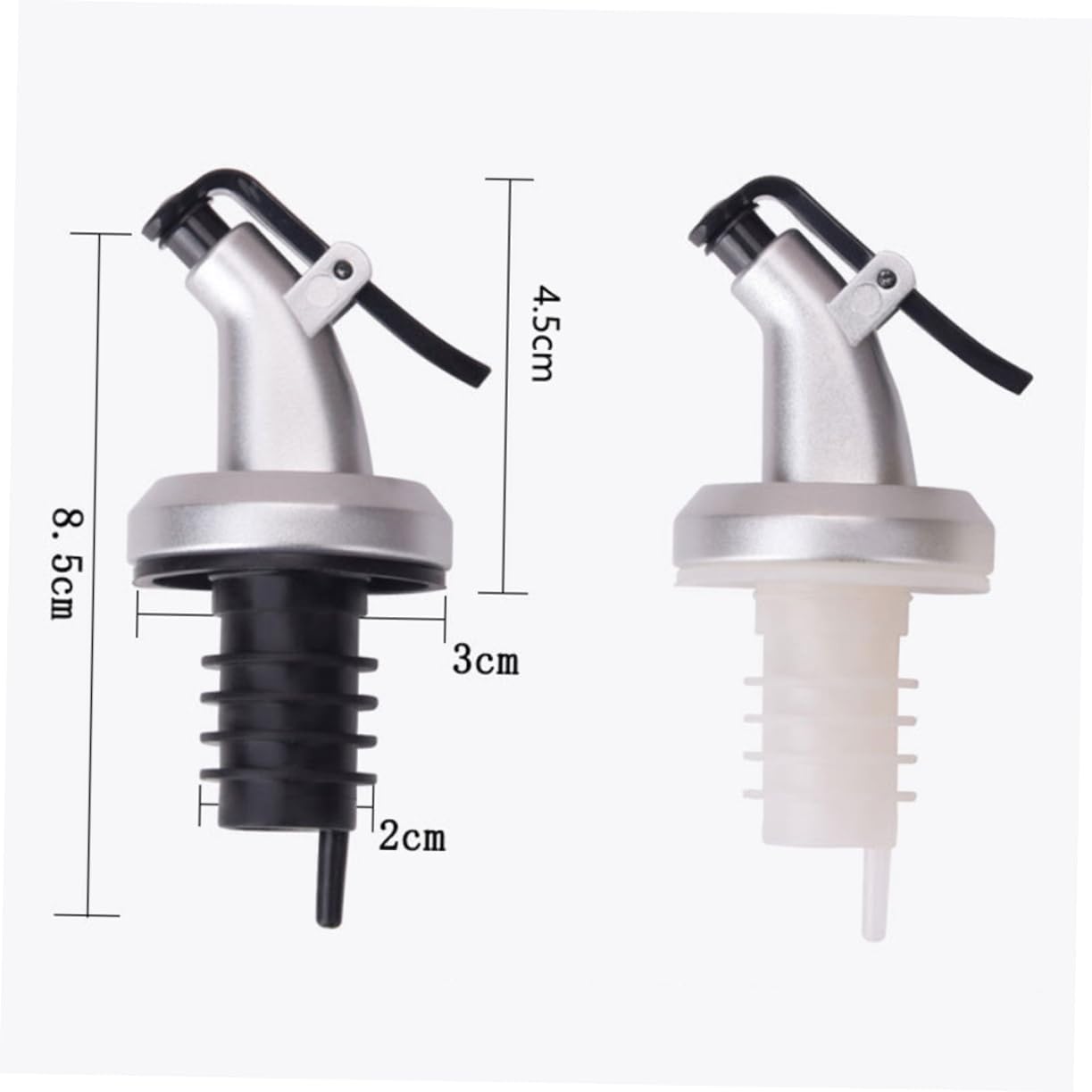KICHOUSE 6pcs Silicone Wine Sauce Oil Bottle Stopper Single-hand Operation Leakproof for Bars Hotels