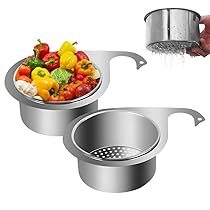 2 cestelli in acciaio inox a forma di cigno per il lavandino, cestello di scarico, rubinetto, cestello per filtro sospeso, filtro per lavello, multi-funzionale per frutta e verdura