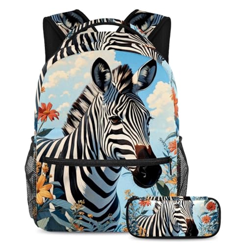 Sac à dos avec trousse pour ranger les grands cahiers | Ensemble scolaire contre le désordre