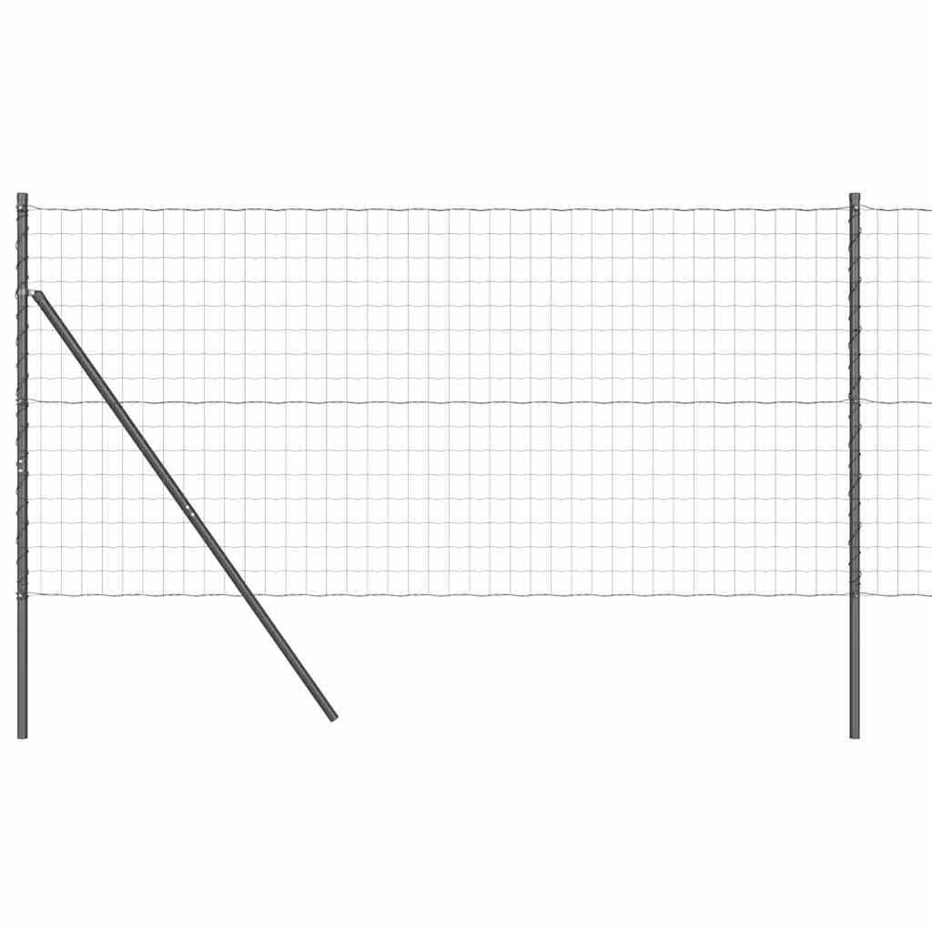 Grey Steel Fence Panel Set 1.2m x 10m with Posts Outdoor Garden Boundary Secure Pet Enclosure Weather Resistant Modern Fencing Kit