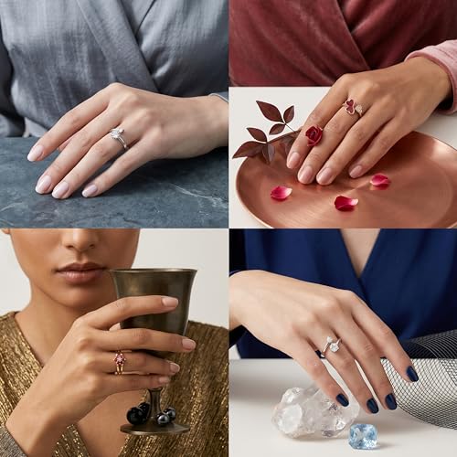 Image of Mahi Colorful Crystsal Studded Adjustable Finger Ring Combo for Women (PACO1105158PR)