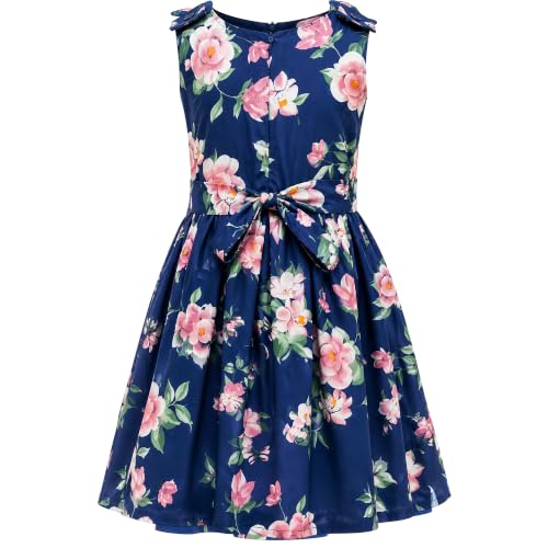 Image of Miss Lavish London Kid Dress for Girls, Shoulder Bow Printed Party Dress, Summer Dress for Girls, Kids Printed Dress for Birthday, Vacation, Wedding & Festival Girls Dresses