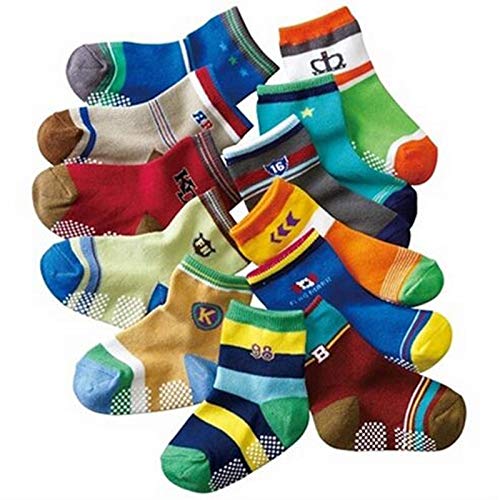 12 Pares/Conjunto niños Calcetines bebé niña Antideslizante niño elástico Tejido algodón yc0209 (Color : TWS0006, Kid Size : M (1 to 3 Years))