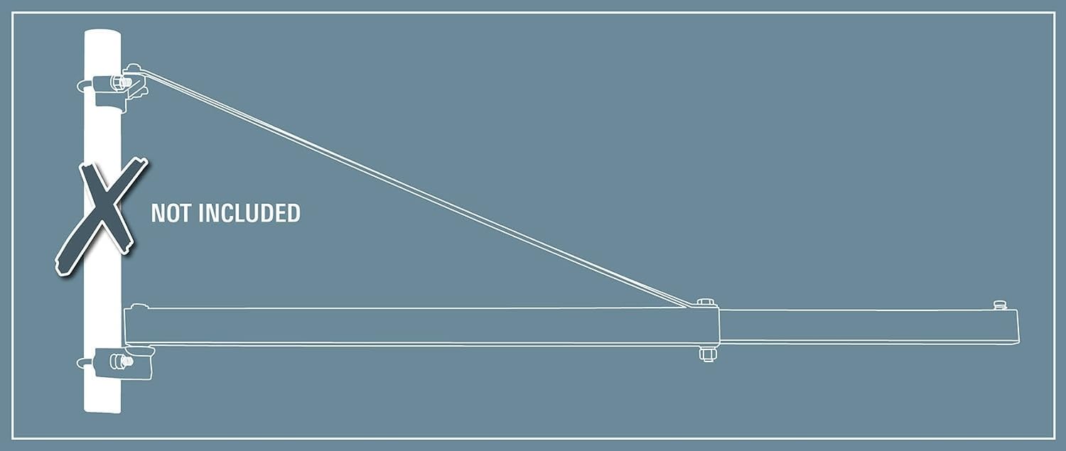 Einhell Palan Électrique TC-EH 500 + Équerre De Fixation GT-SA 1200 – Portée 750 Mm : 600 Kg Max – Portée 1100 Mm : 300 Kg Max – Diamètre 48 Mm