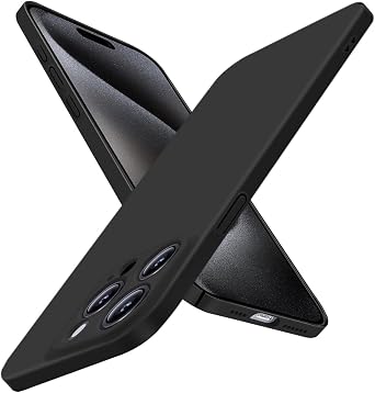 for iPhone 15 Pro Max Ultra Thin Case, [Silky Touch][Slim Fit ], Lightweight Skin-Friendly Hard Plastic Matte Back Cover, Anti-Scratch Camera Protection Phone Case for iPhone 15 Pro Max,Black