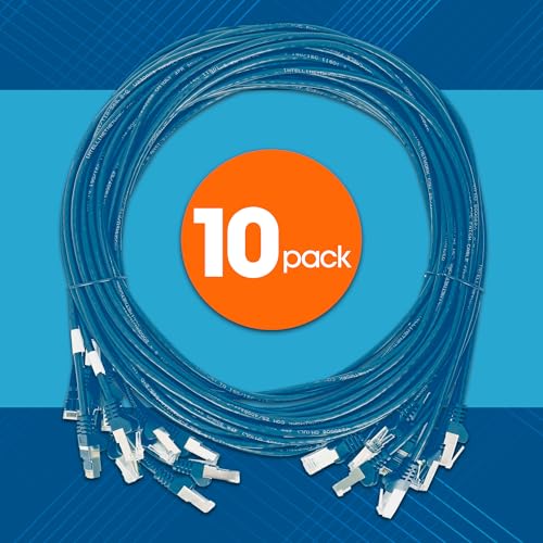 Cable de red Intellinet Slim Cat8 Ethernet 10 ft 10 pack miniatura 6