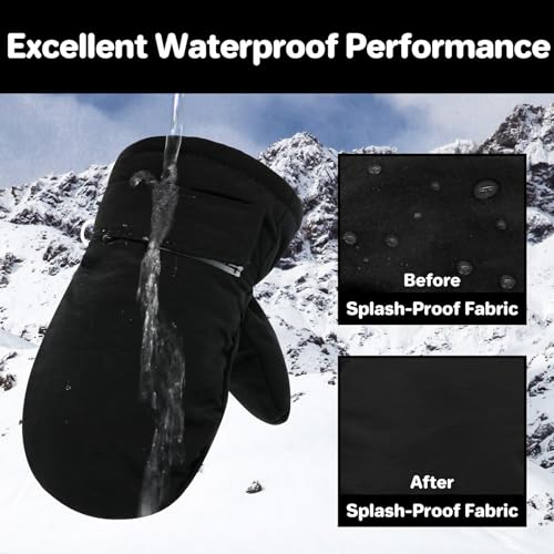 qikqik Toddler Snow Mittens Toddler Waterproof Gloves Infant Baby Winter Mittens Warm Fleece Kids Snow Gloves for Toddlers4