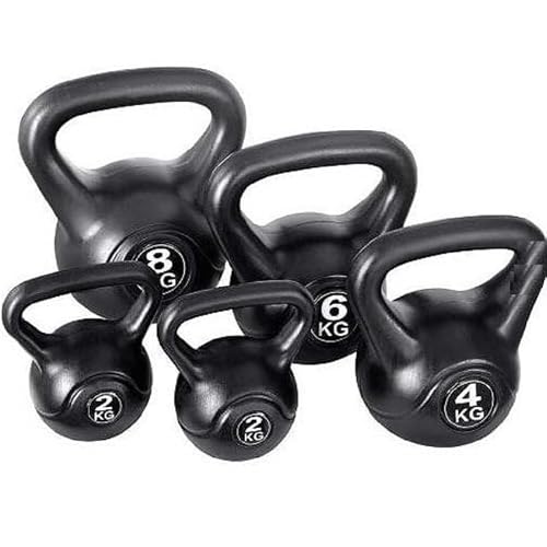 Kettlebells Heavy Weight Vinyl Kettle bells for Exercise Home Gym Workout 2kg, 4kg, 6kg, 8kg, 10kg, 12kg Kettlebell Weight