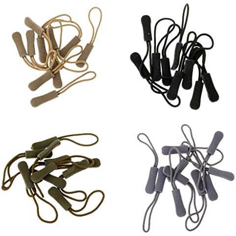 Harilla 40Pcs zipper tag pulls Cord Zip Replacement Tags Plastic zipper tag pulls Zip Puller Cover