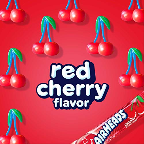 Airheads Candy, Cherry Flavor, Individually Wrapped Full Size Bars, Taffy, Non-Melting, Party, Pack of 36 Bars - Thumbnail 4